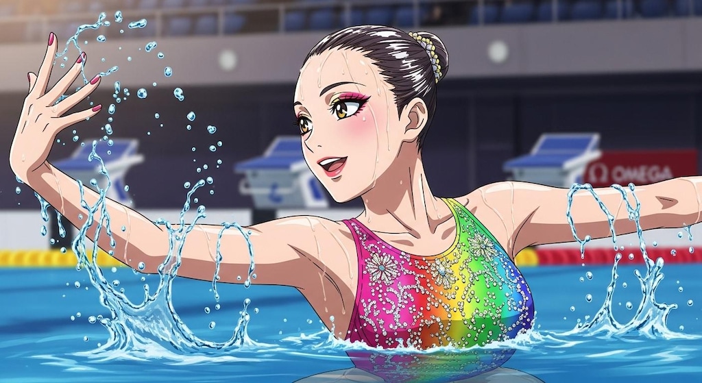 シンクロ美少女　ソロの演技⑤