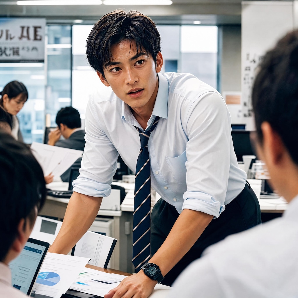 上司の無茶振りを必死でこなす商社マン