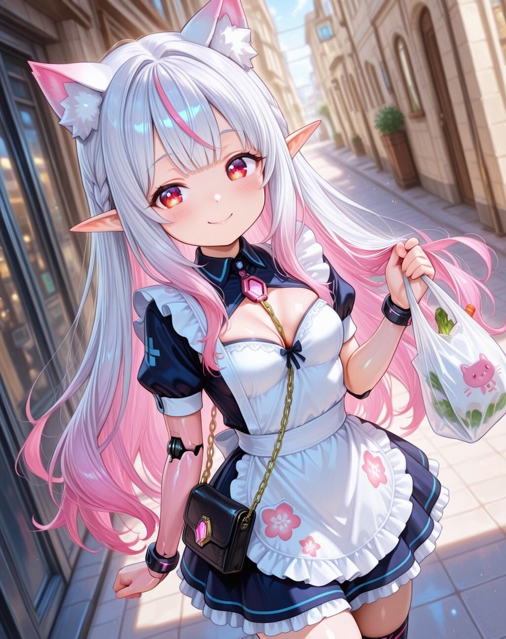 12枚）買い物中のメイドロボさん