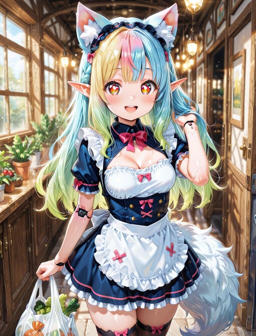 12枚）買い物中のメイドロボさん
