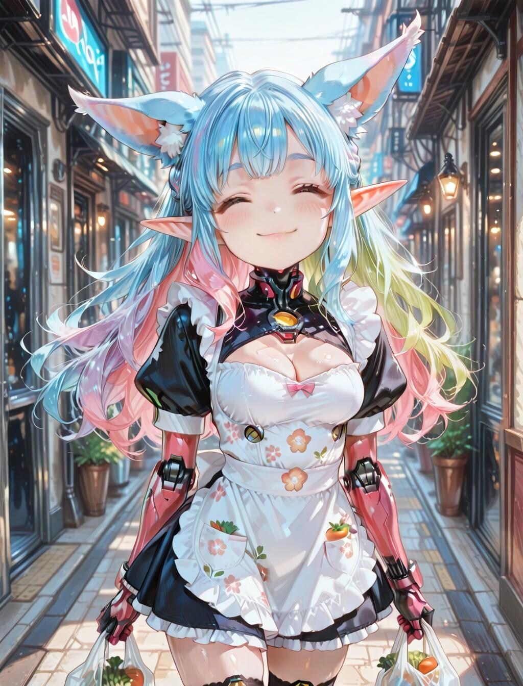 12枚）買い物中のメイドロボさん
