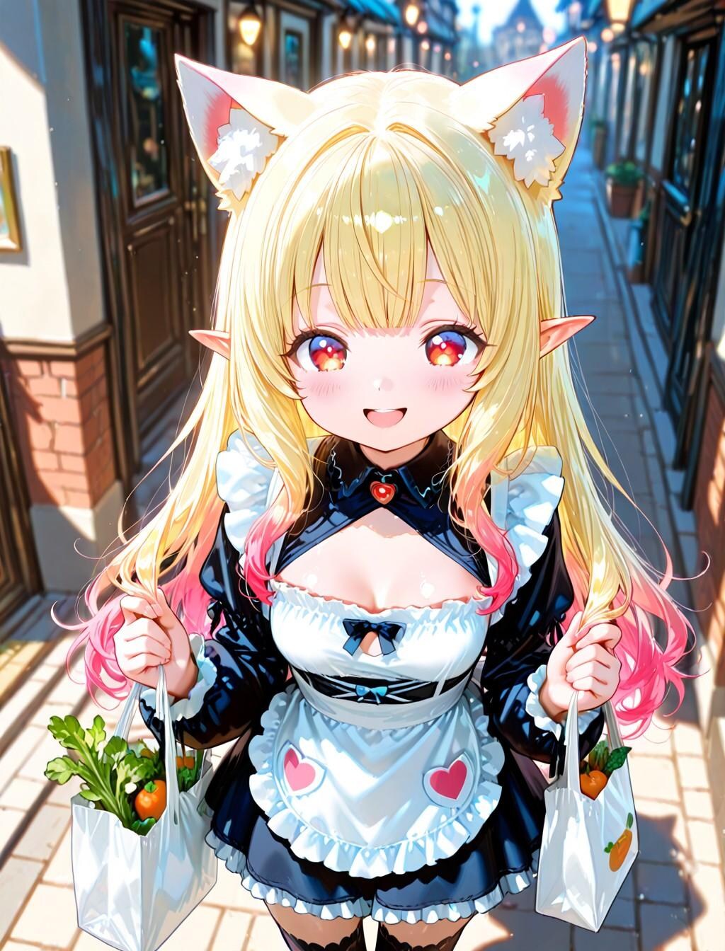 12枚）買い物中のメイドロボさん