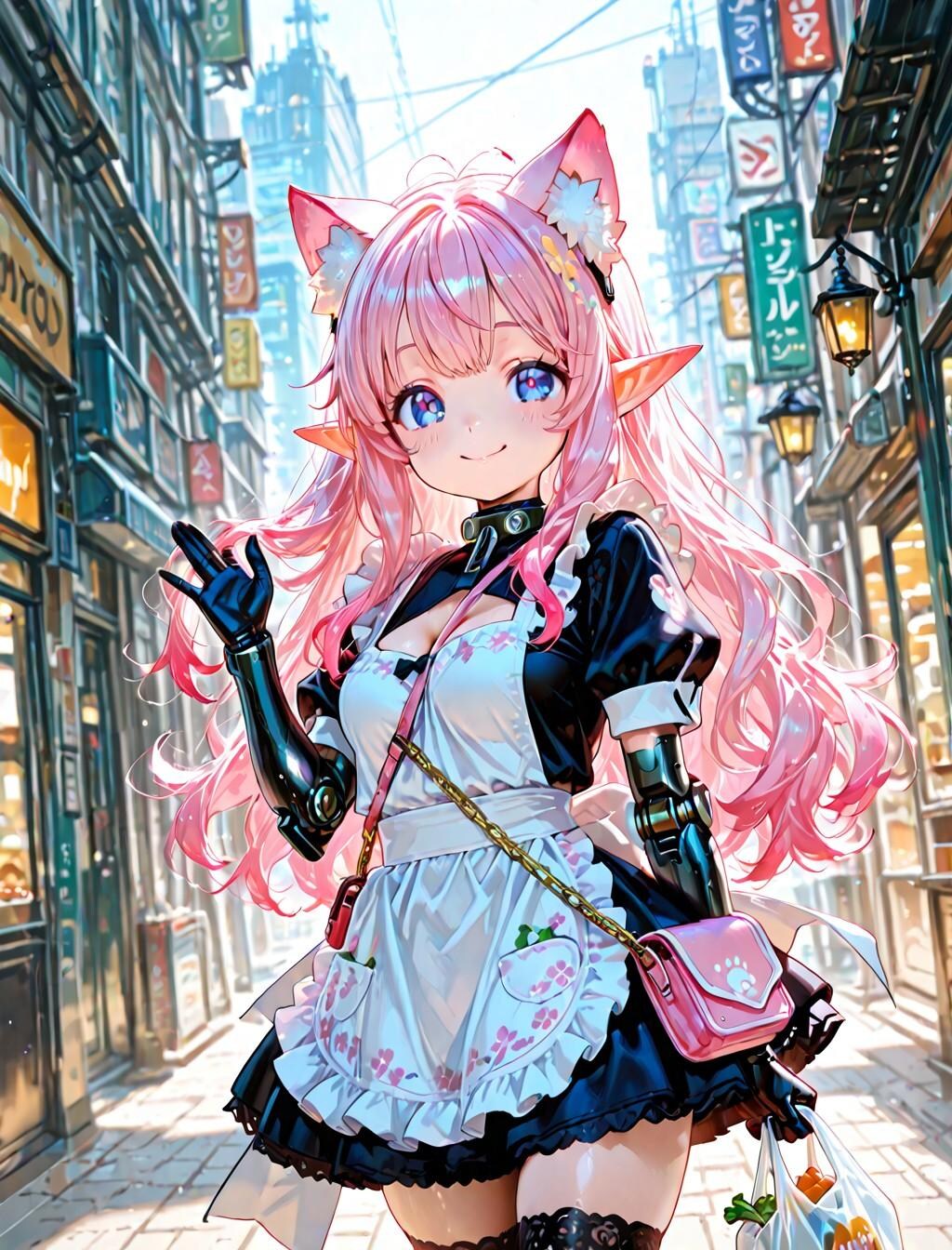 12枚）買い物中のメイドロボさん