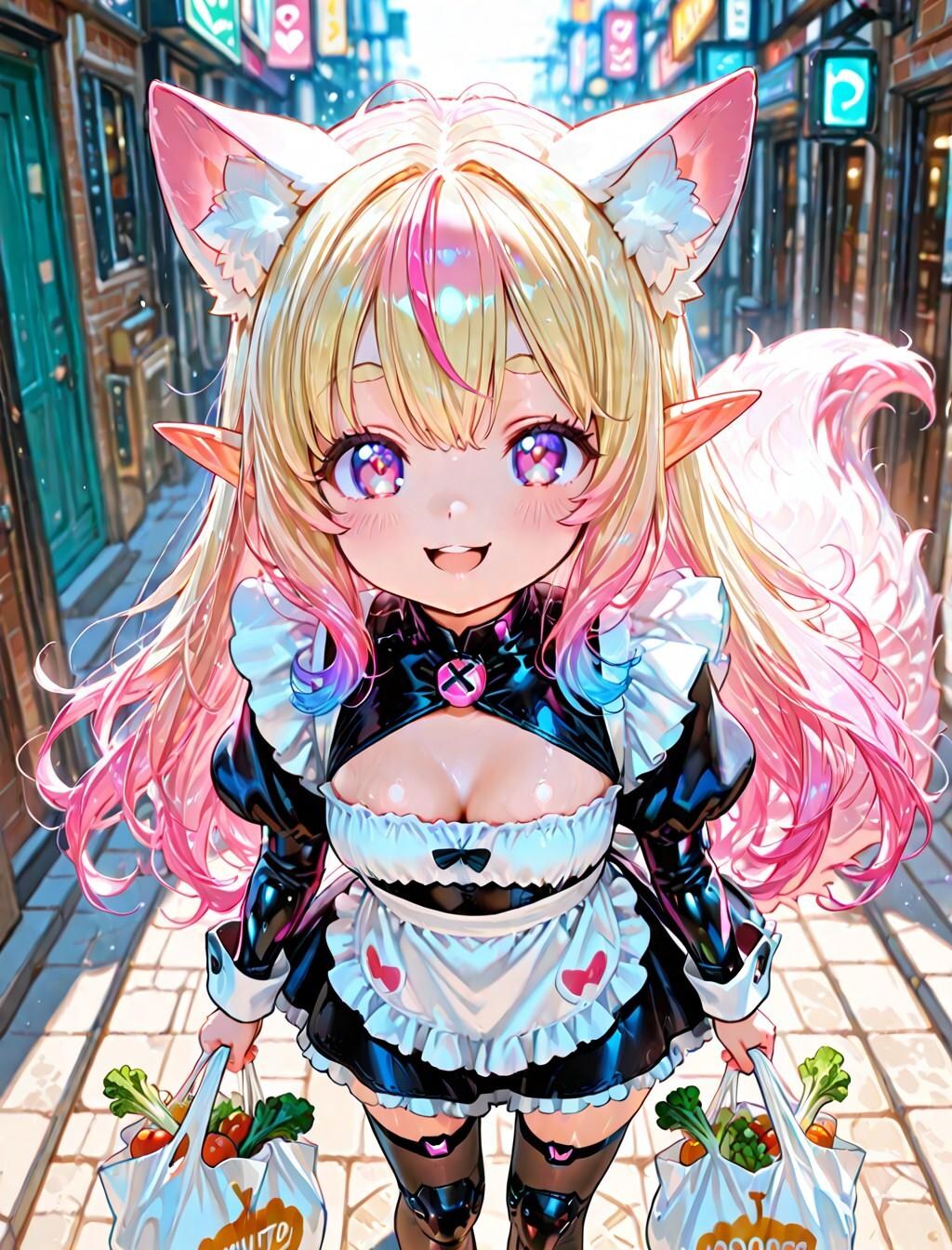 12枚）買い物中のメイドロボさん