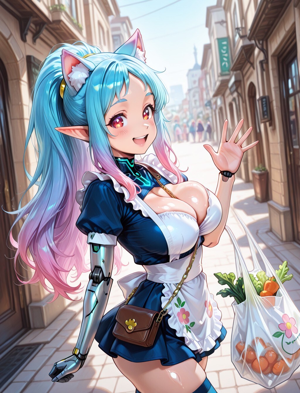 12枚）買い物中のメイドロボさん