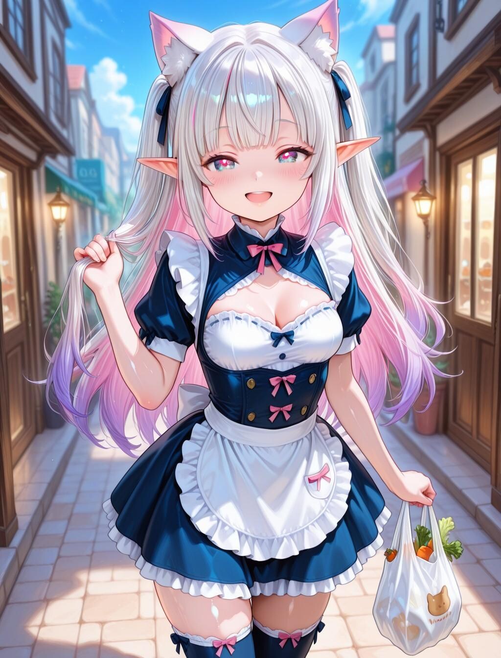 12枚）買い物中のメイドロボさん