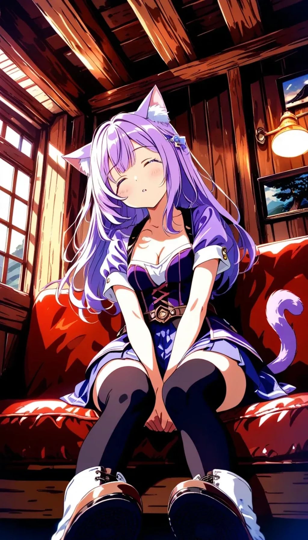 月刊冒険者『特集！　噂の美少女冒険者の姿！？』シオン（猫獣人）