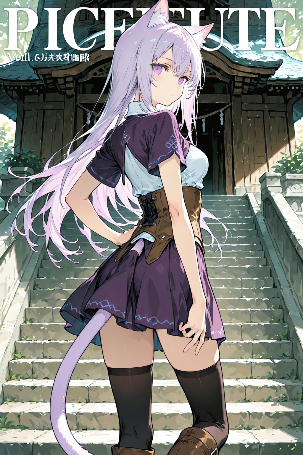 月刊冒険者『特集！　噂の美少女冒険者の姿！？』シオン（猫獣人） | の人気AIイラスト・グラビア