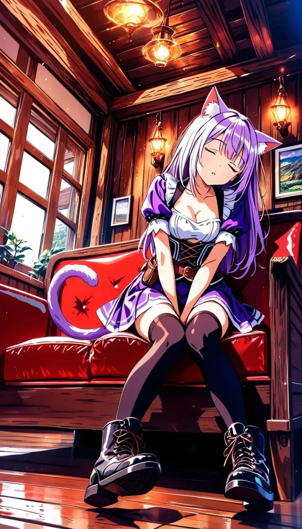 月刊冒険者『特集！　噂の美少女冒険者の姿！？』シオン（猫獣人）