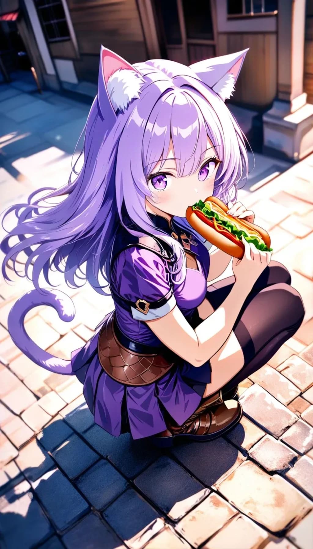 月刊冒険者『特集！　噂の美少女冒険者の姿！？』シオン（猫獣人）