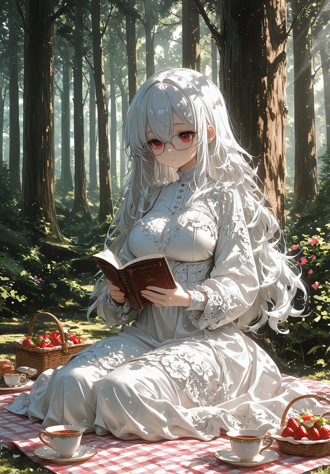 森の奥のティーピクニック