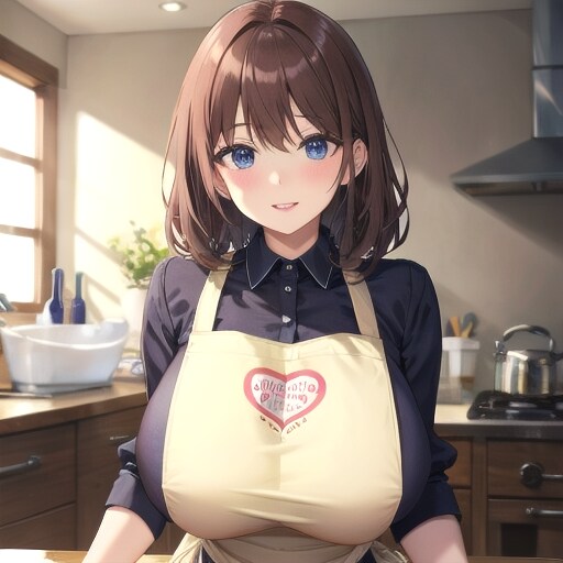 乳にエプロン