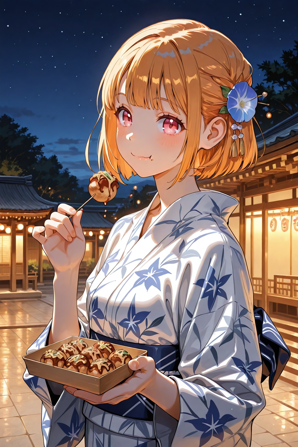 お祭りといえばたこ焼きよね(*'▽'*)