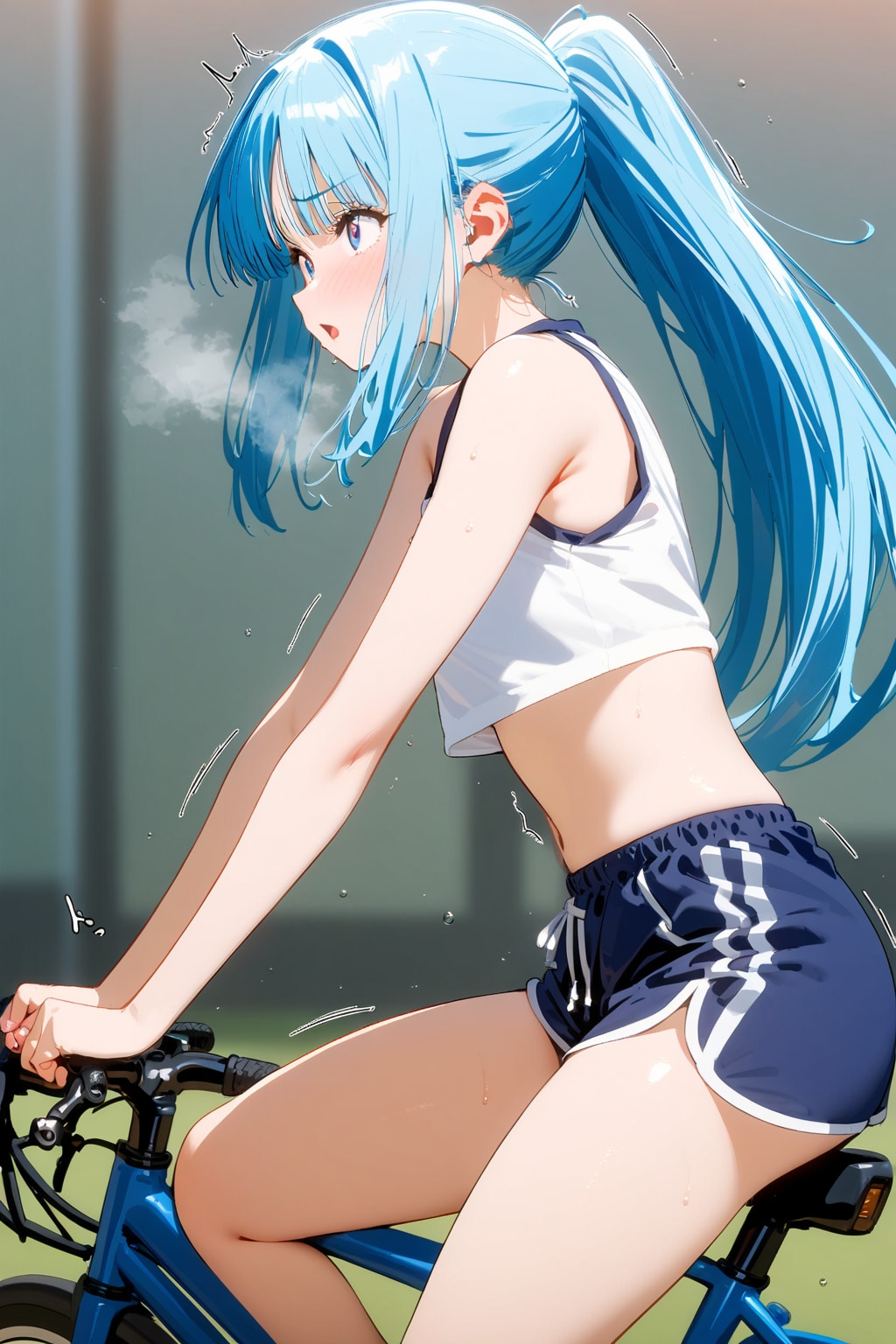 自転車のサドルに座る_UL