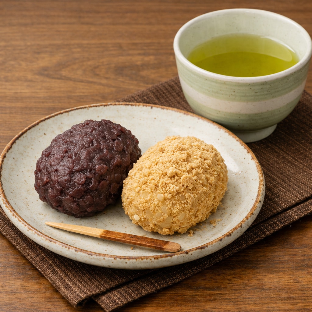 デザートの御萩二種類 | の人気AIイラスト・グラビア