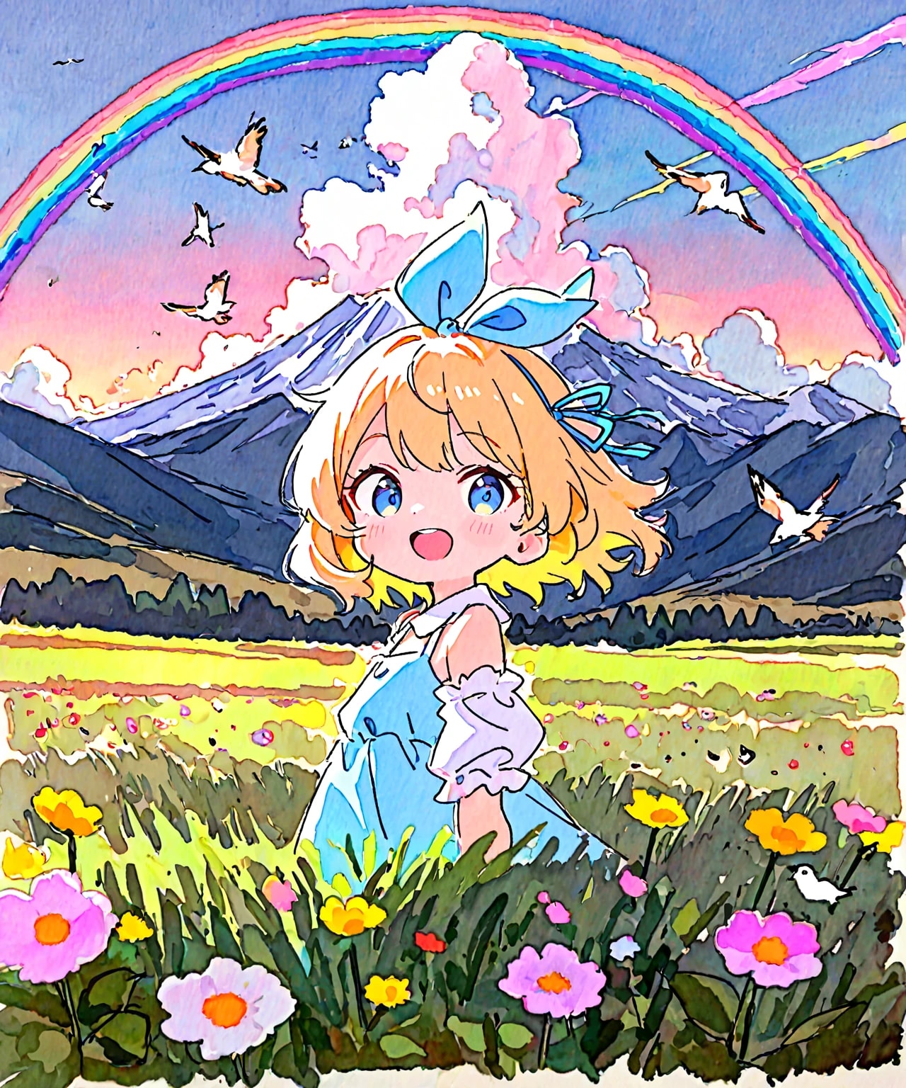 パステルな虹 | の人気AIイラスト・グラビア