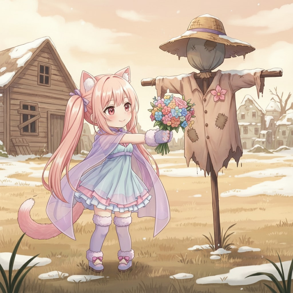 ももツイにゃん。案山子さんに花束を。 | の人気AIイラスト・グラビア