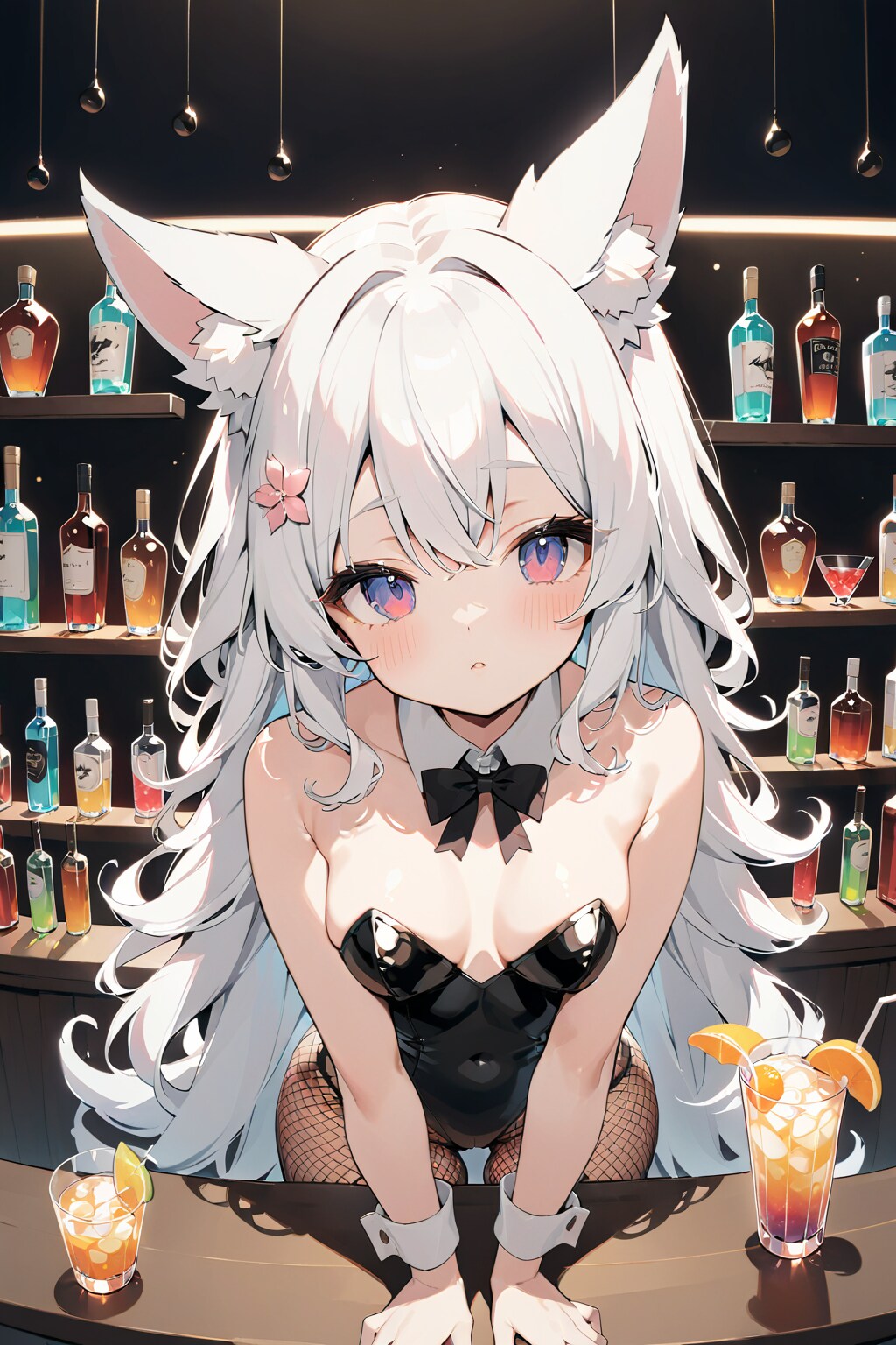 上目遣いのけもみみバニーちゃん