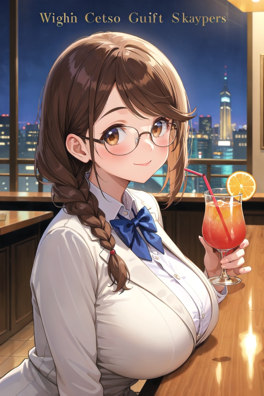 りえさん、バーでお酒を嗜む