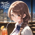 りえさん、バーでお酒を嗜む 2枚目