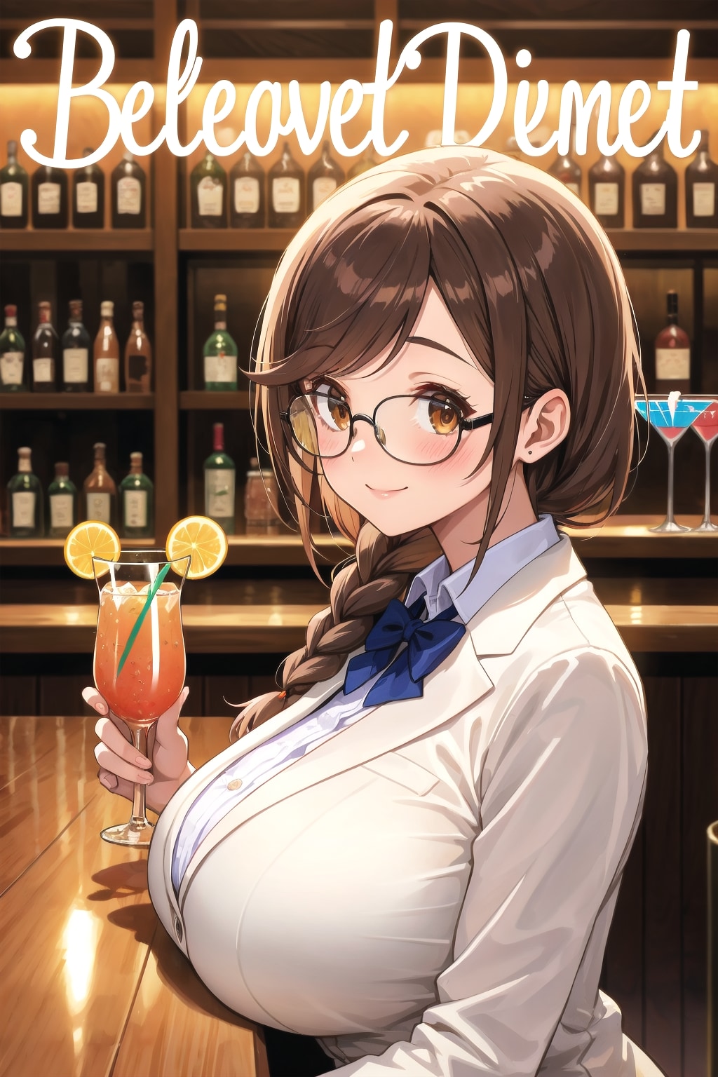 りえさん、バーでお酒を嗜む