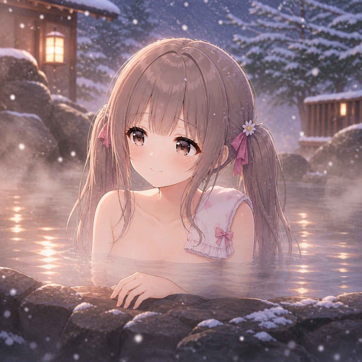冬の温泉の思い出 | の人気AIイラスト・グラビア