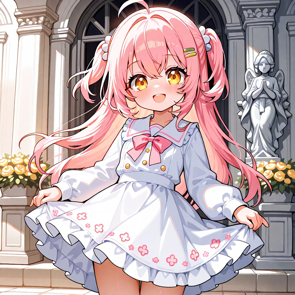 白ワンピガール