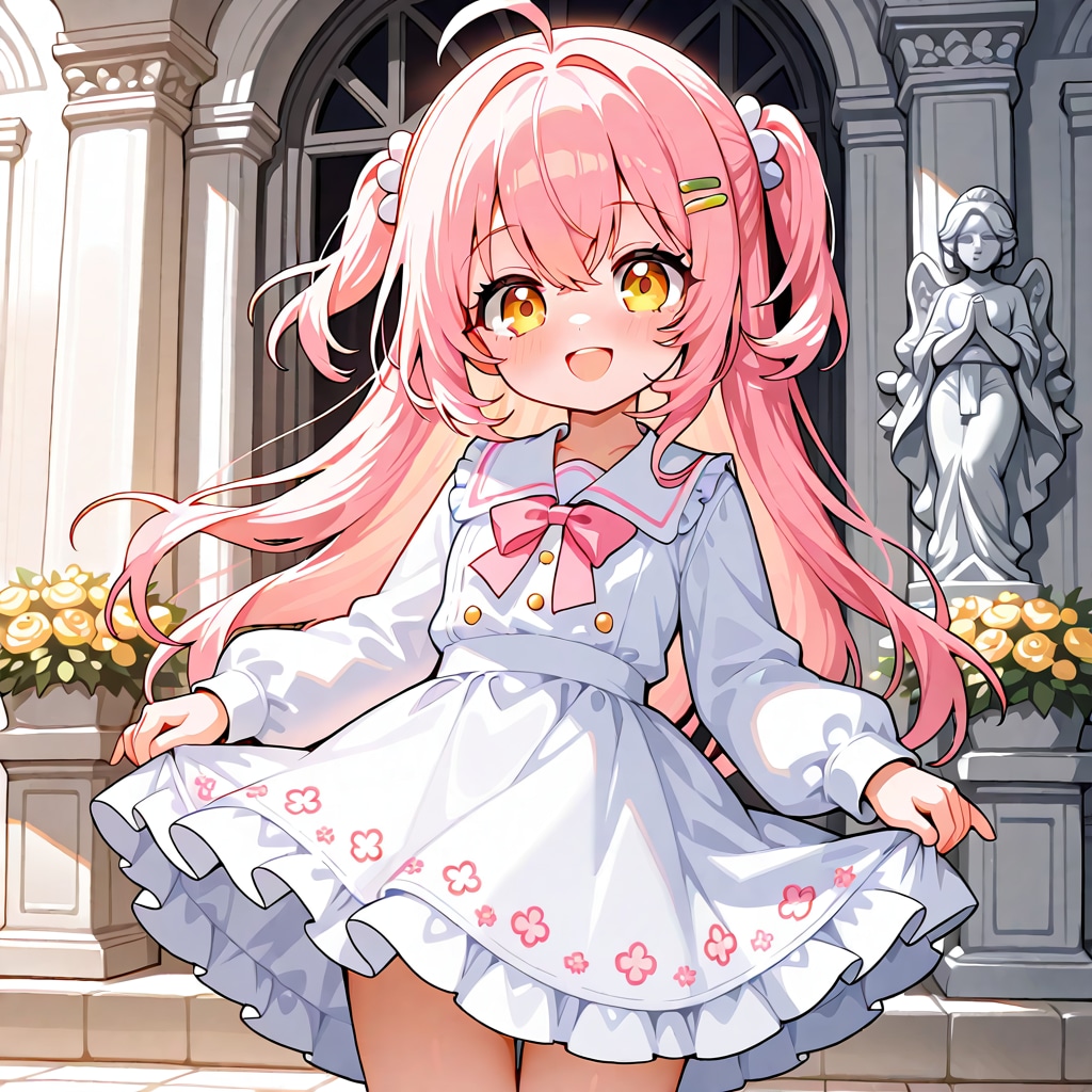 白ワンピガール