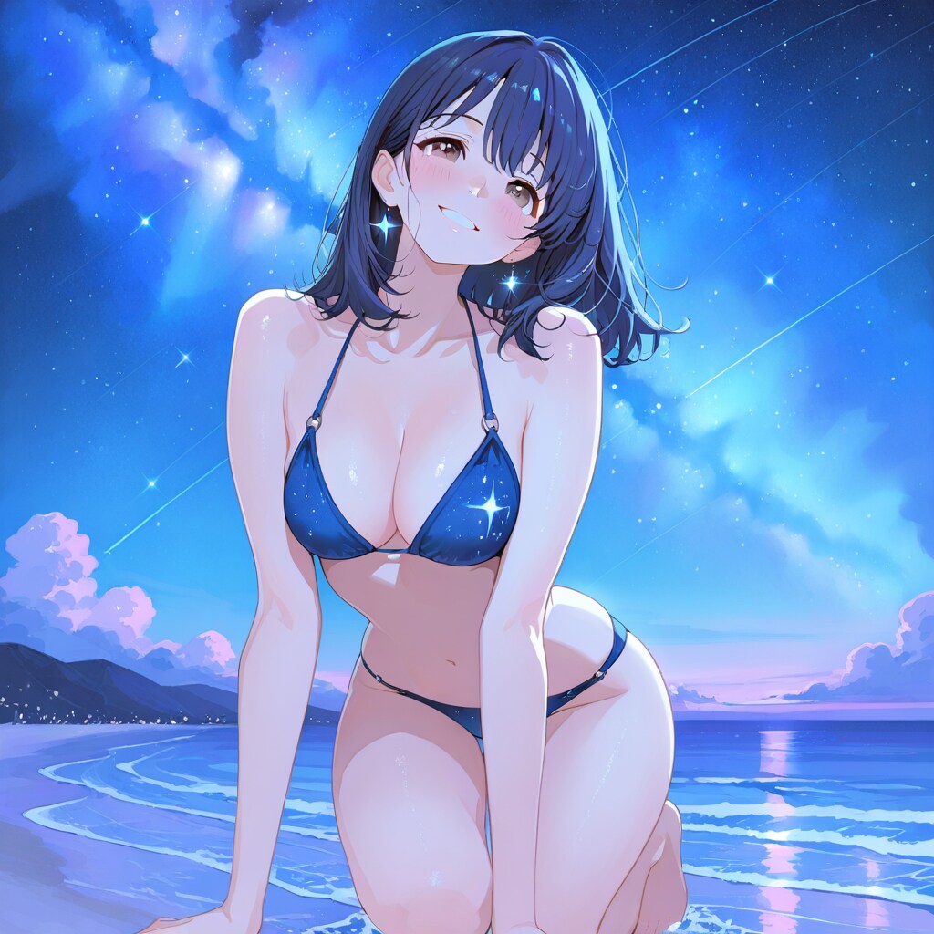 光るイヤリング