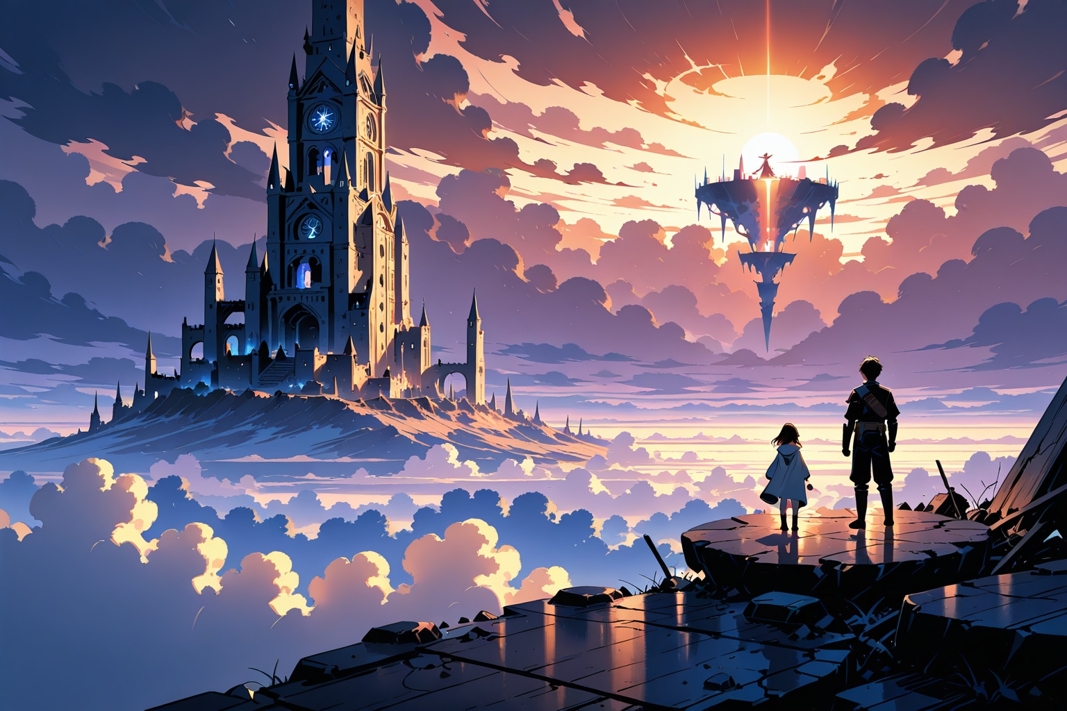 二人、彼方を目指す | の人気AIイラスト・グラビア