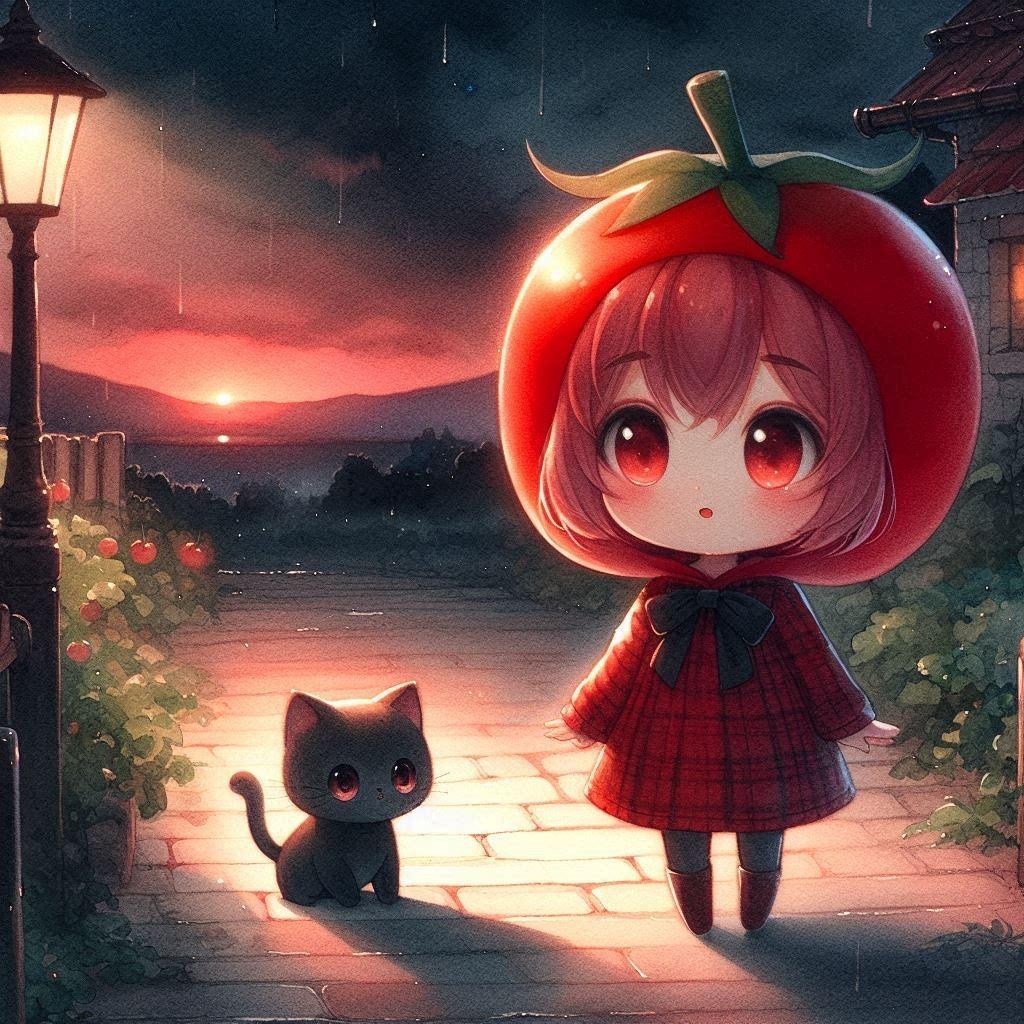 トマトちゃんとくろねこちゃん