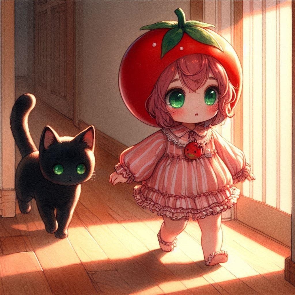 トマトちゃんとくろねこちゃん