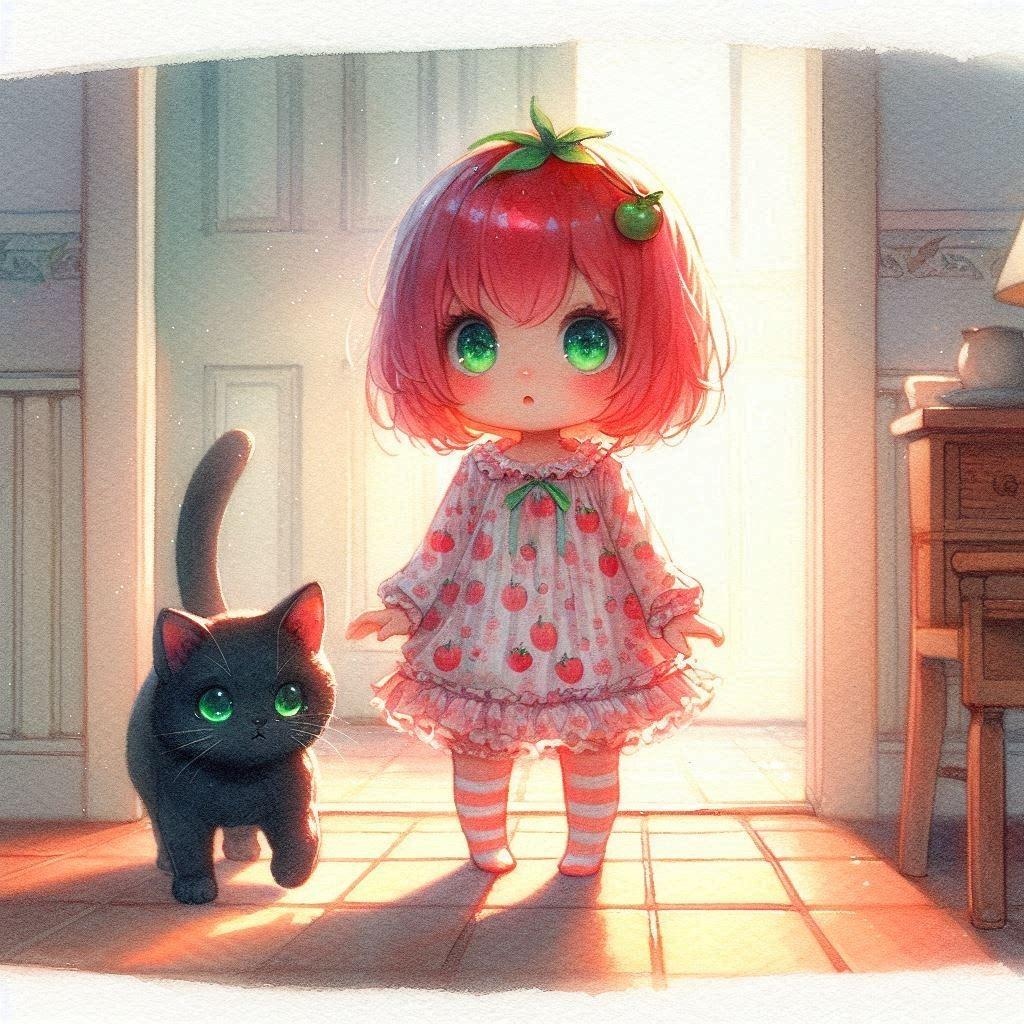 トマトちゃんとくろねこちゃん