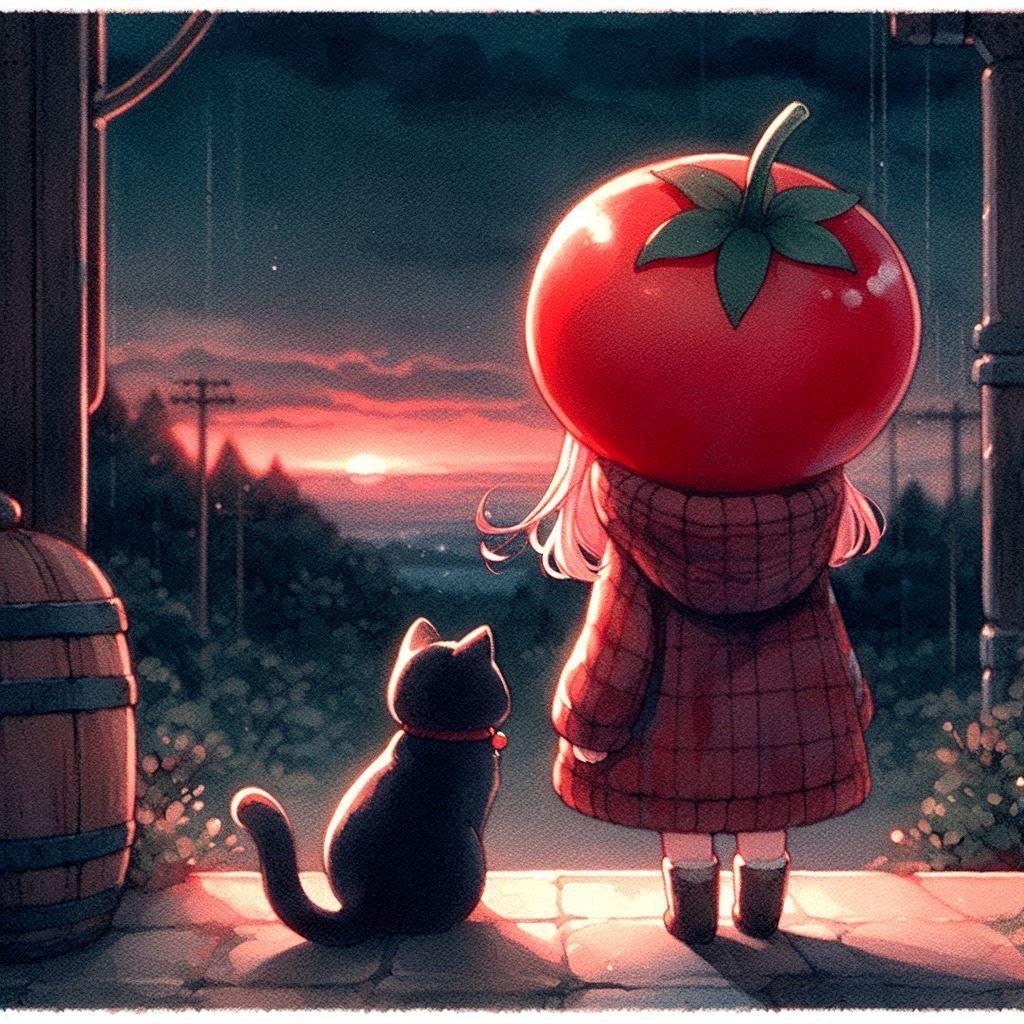 トマトちゃんとくろねこちゃん