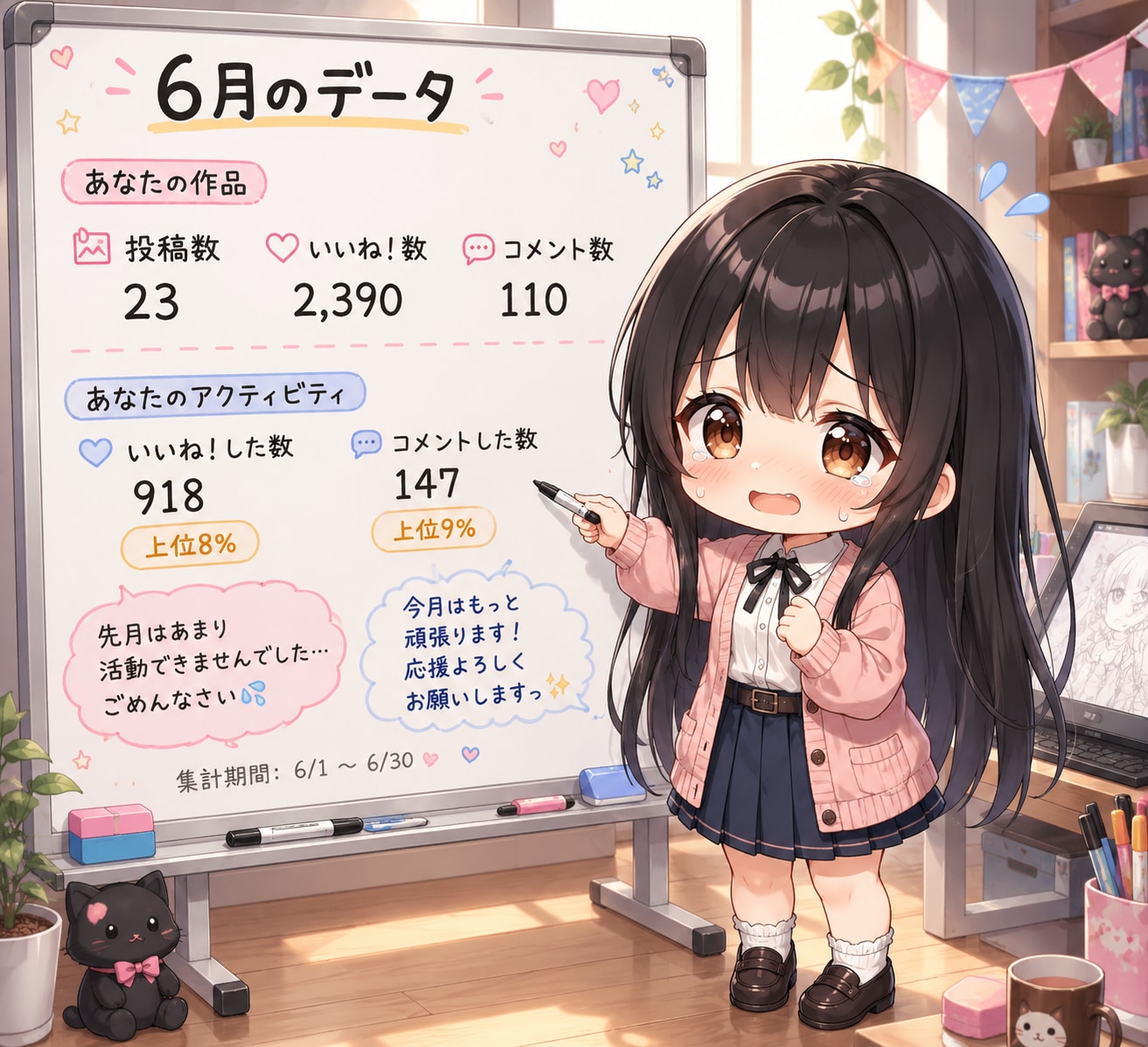 6月の実績を発表