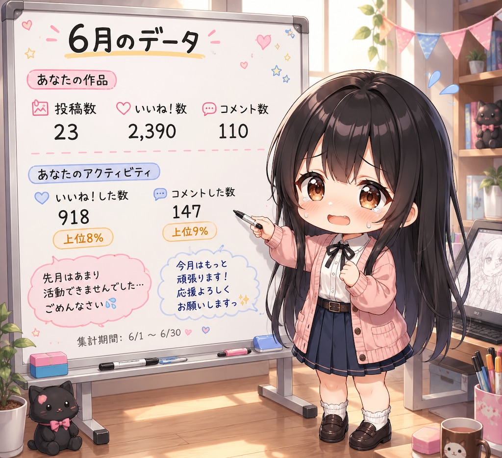 6月の実績を発表