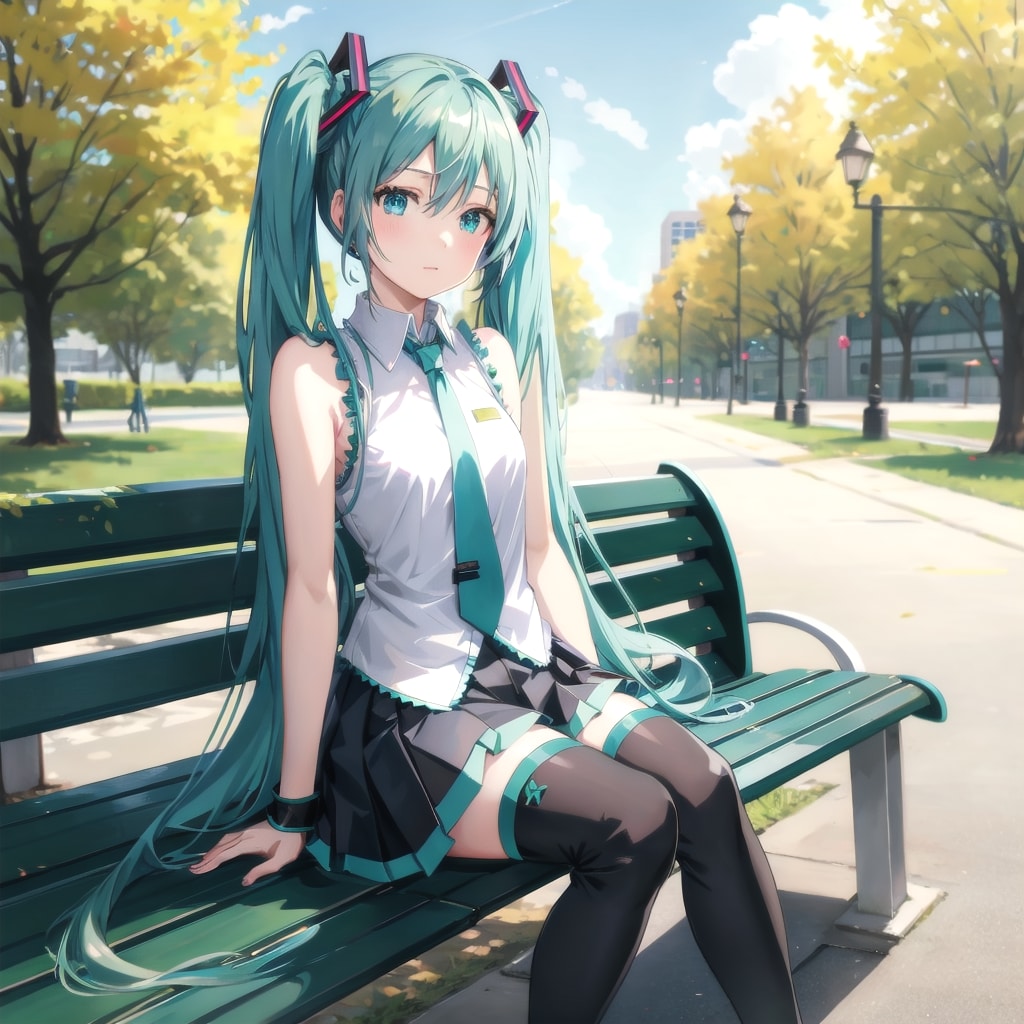 V4B 初音ミク 公園ベンチ