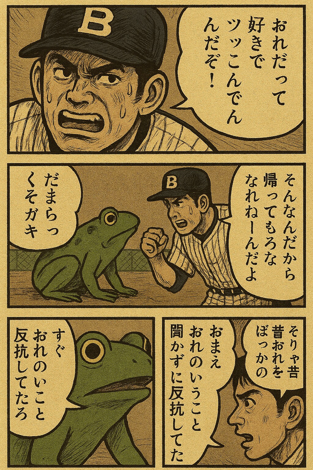 野球選手をくにへかえそうとした