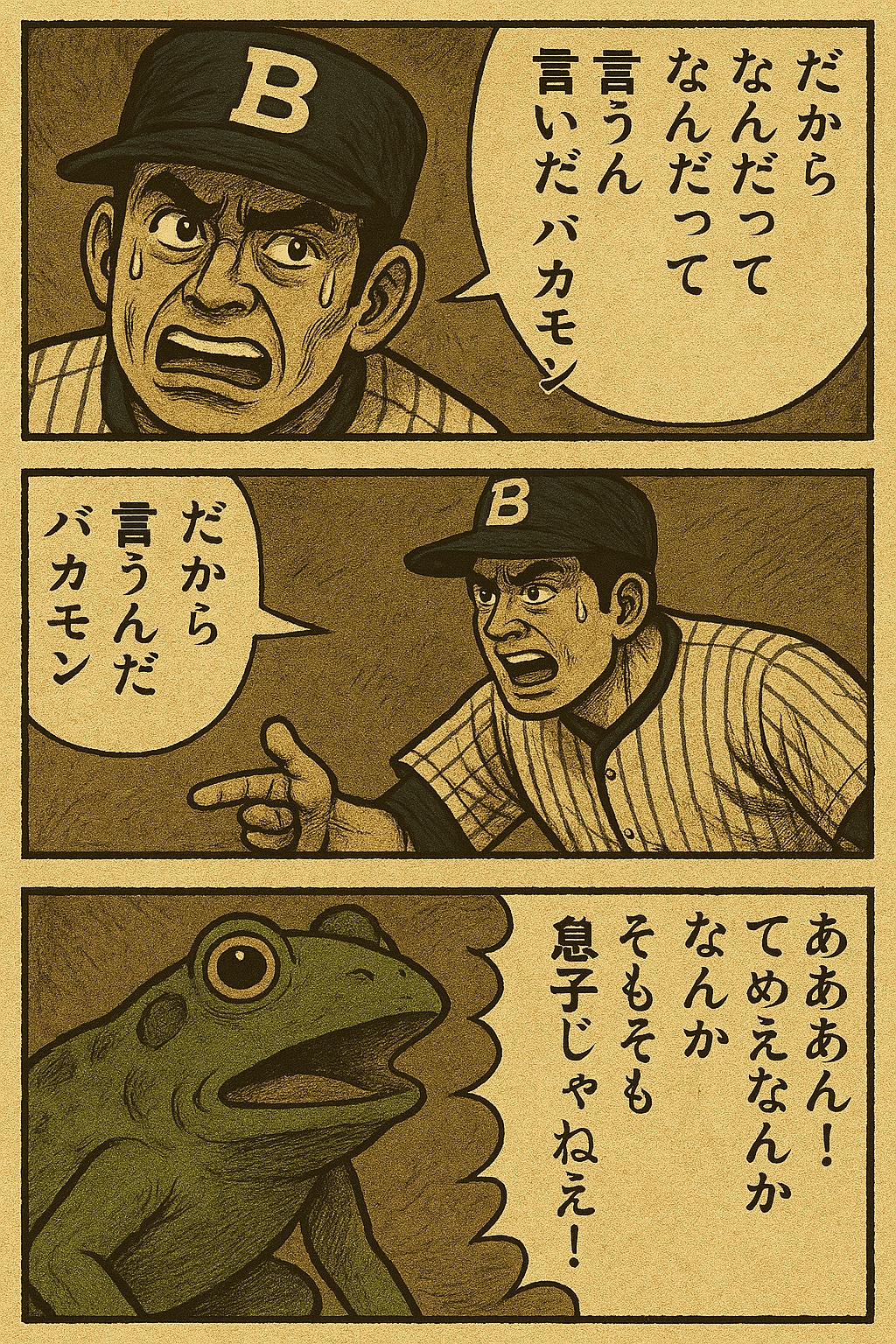 野球選手をくにへかえそうとした