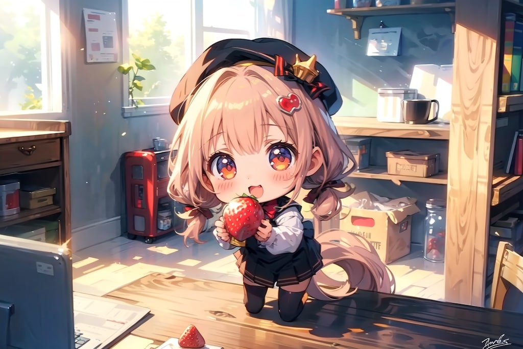 苺とちびちゃん、多少崩れ有り。