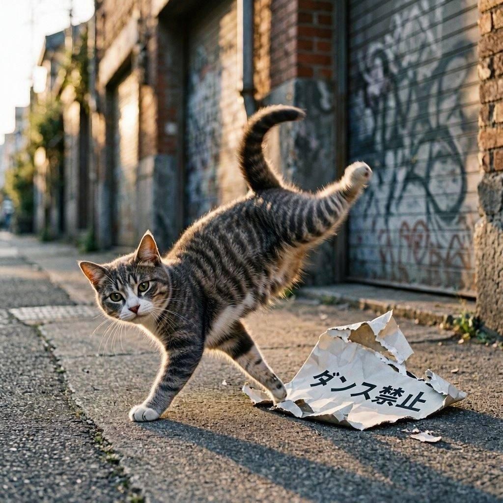 ダンス禁止された猫