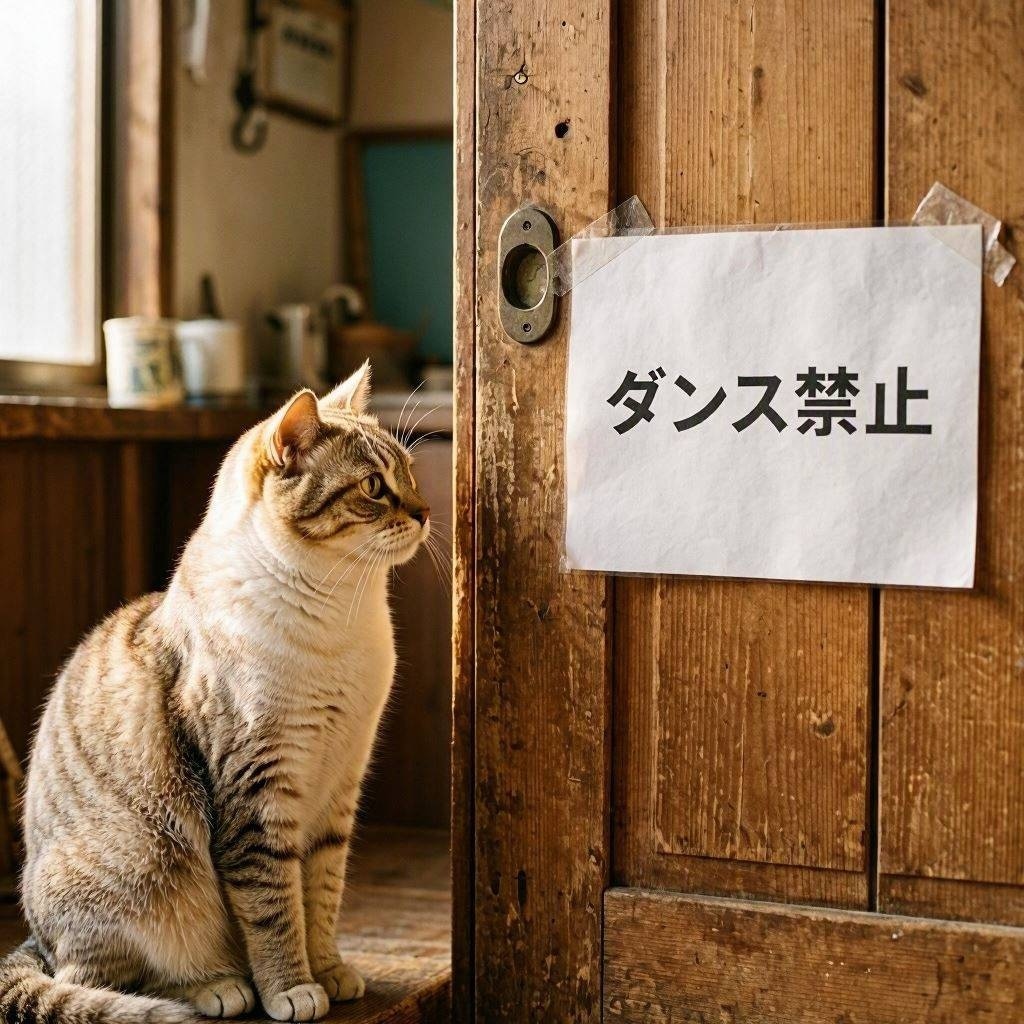 ダンス禁止された猫