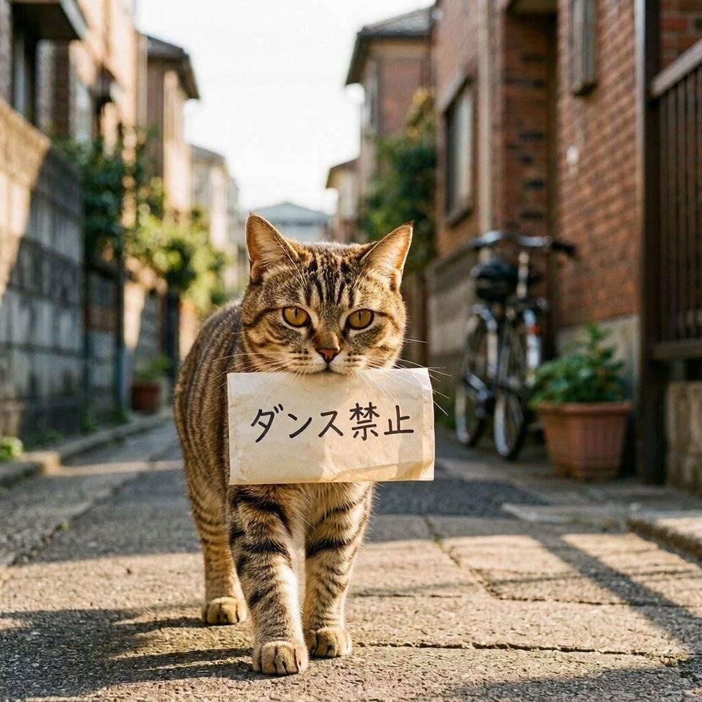 ダンス禁止された猫
