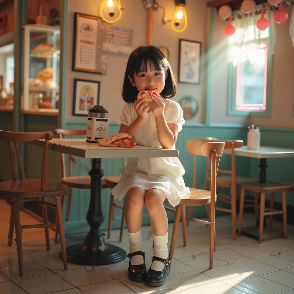 ピザを食べる少女 | の人気AIイラスト・グラビア