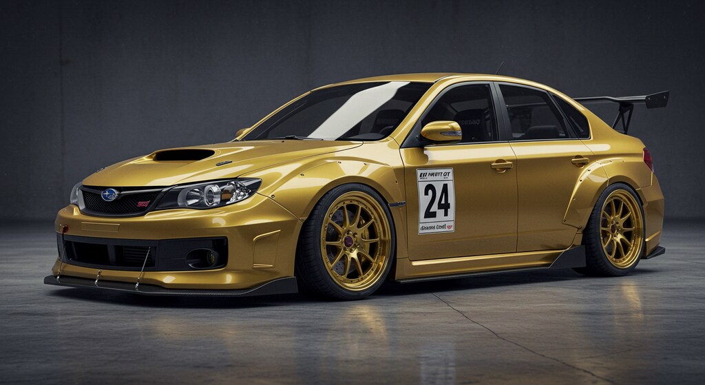 ゴールドWRXレーシングカー