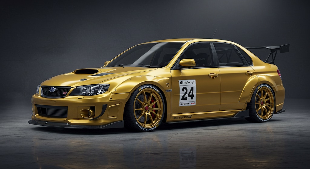 ゴールドWRXレーシングカー