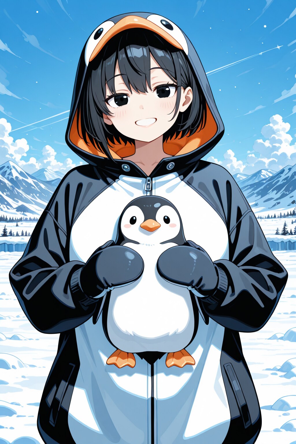 女の子とペンギン
