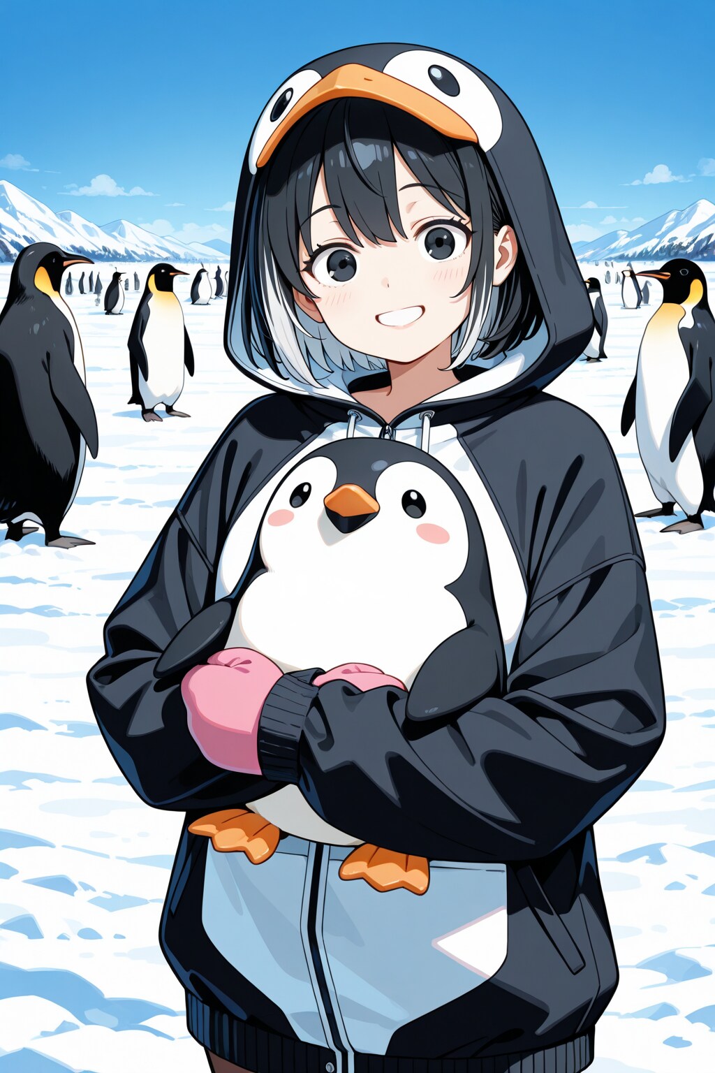 女の子とペンギン