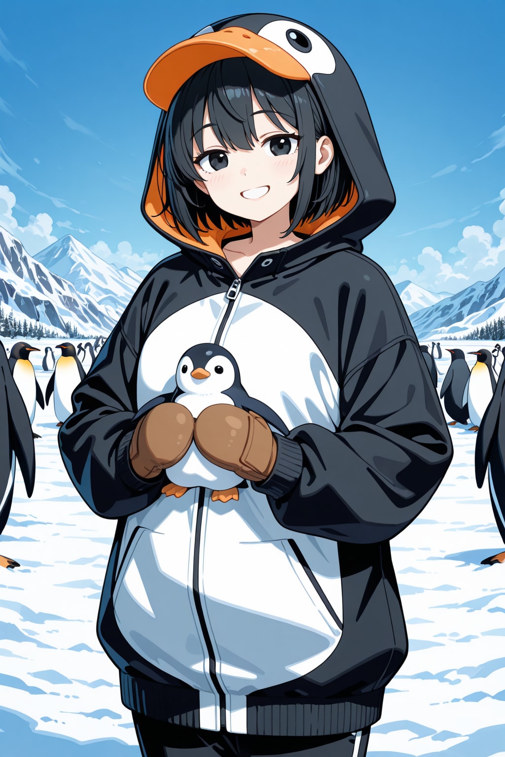 女の子とペンギン