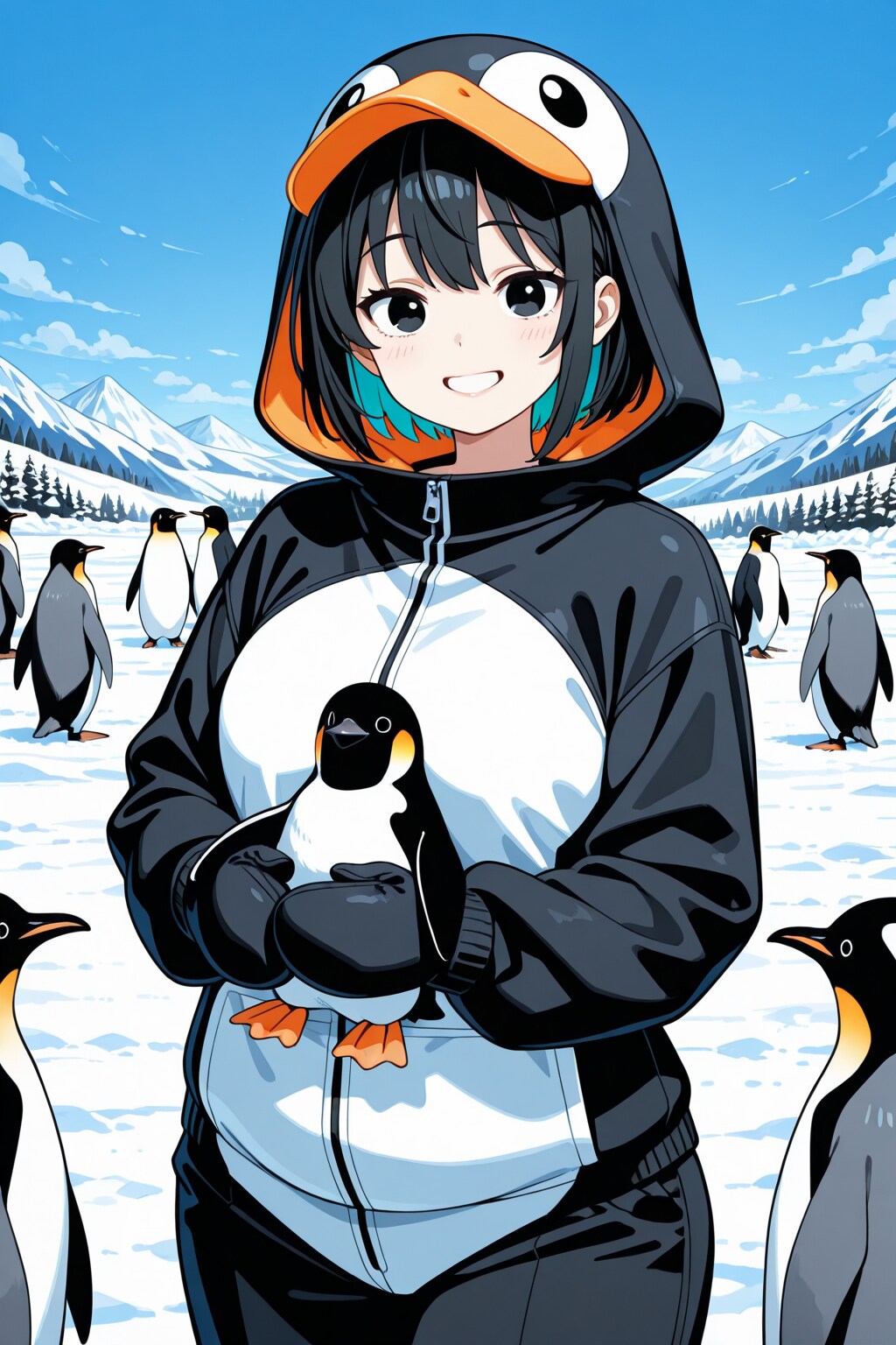 女の子とペンギン